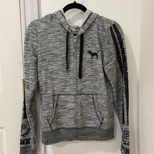 PINK NEW glitter zip up hoodie!!!